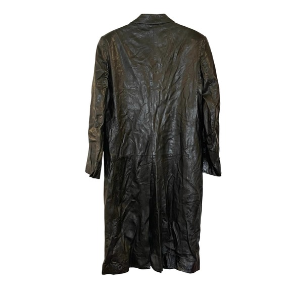 RALPH LAUREN PURPLE LABEL Women US 6 Soft Leather Long Trench Jacket COLLECTION - Picture 5 of 9